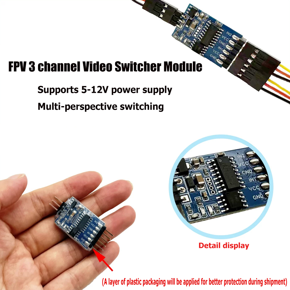 5.8G 3 Channel Video Switcher  - Drone Receiver ulasan dan harga